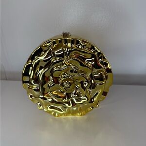 Gold Floral Clutch